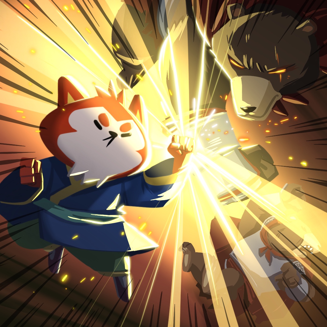 Zhao unleashing an energy blast